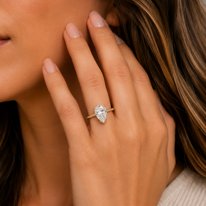 "anette" 3ct Pear Shaped Travel Ring