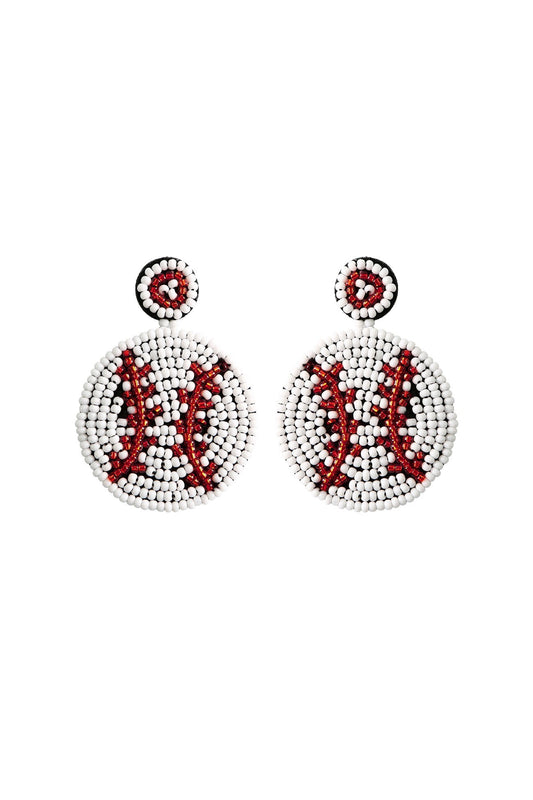 Bohemia Baseball Beaded Earrings
