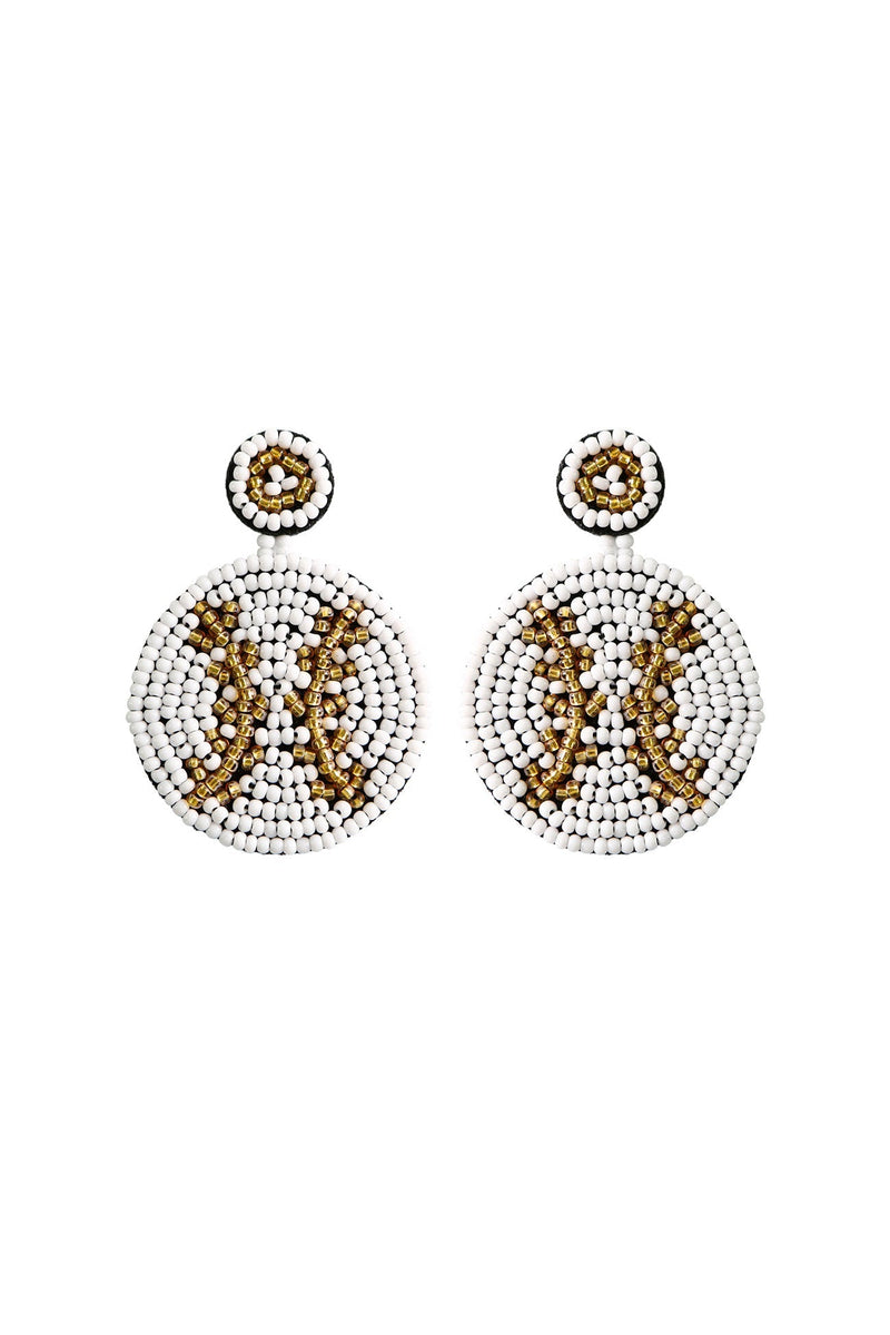 Bohemia Baseball Beaded Earrings