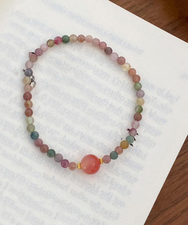 Rainbow Hand Woven Beading Chain Bracelet Gh1073