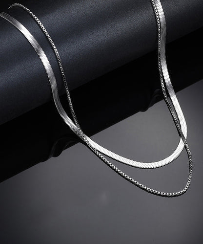 Boutique Silk Stainless Steel Two Piece Set Necklace Mm085