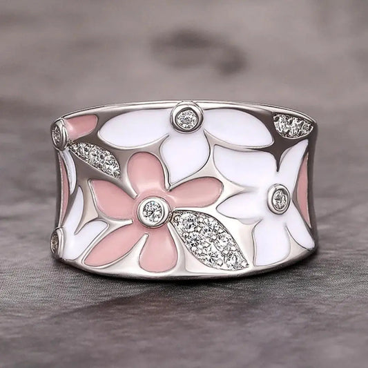 Hand-painted Crystal Ring
