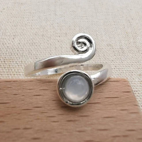 Moonstone Spiral Ring