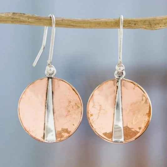 Rose Silver Round Brilliant Earrings