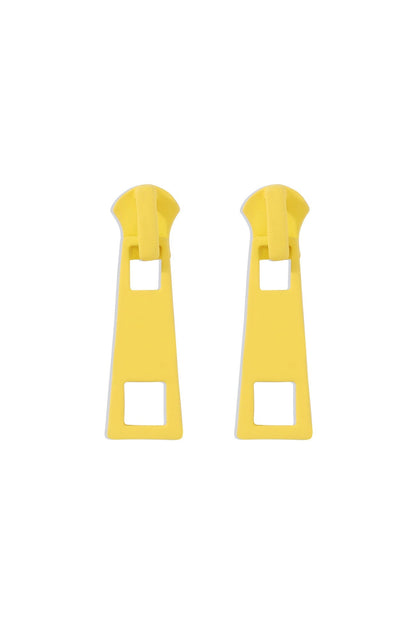 Candy Color Metal Zipper Earrings
