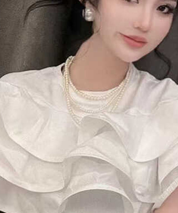 White Pearl Patchwork Beading Tassel Pendant Necklace Ii009