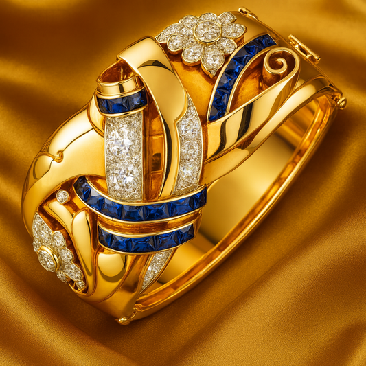 Blue Zirconia Gold Ring
