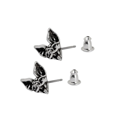 Cauchemar Studs Bat Earrings by Alchemy Gothic
