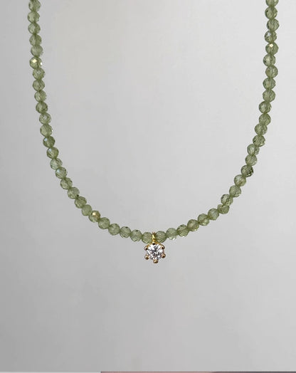 Elise Minimal Gemstone Peridot Necklace