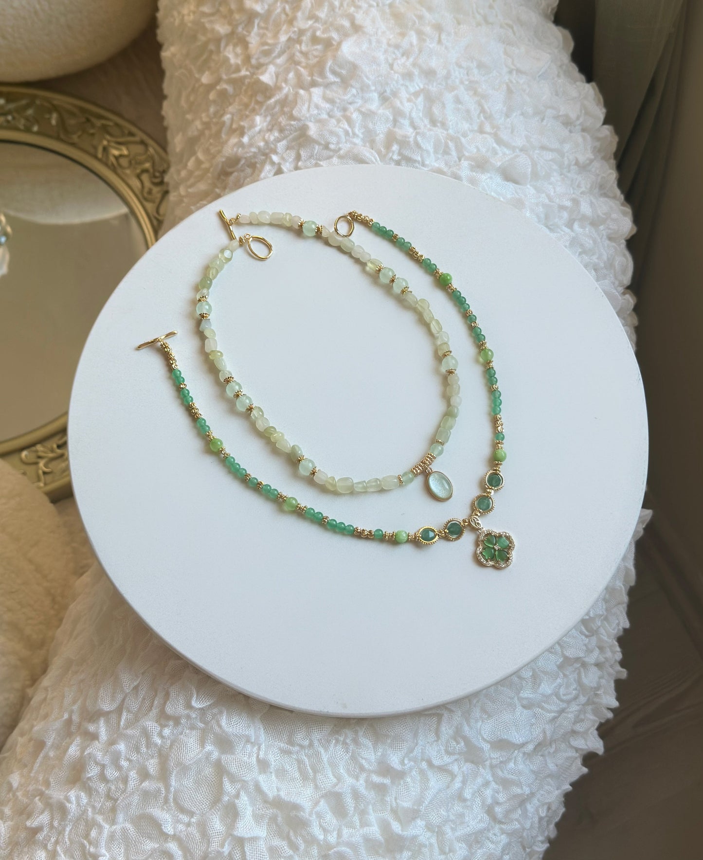 Aventurine Gemstone Bead Necklace