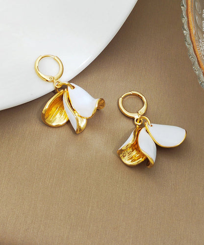 Gold Plated Tassel Hoop Earrings