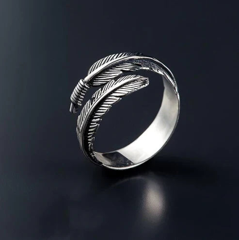 Silver Feather Ring