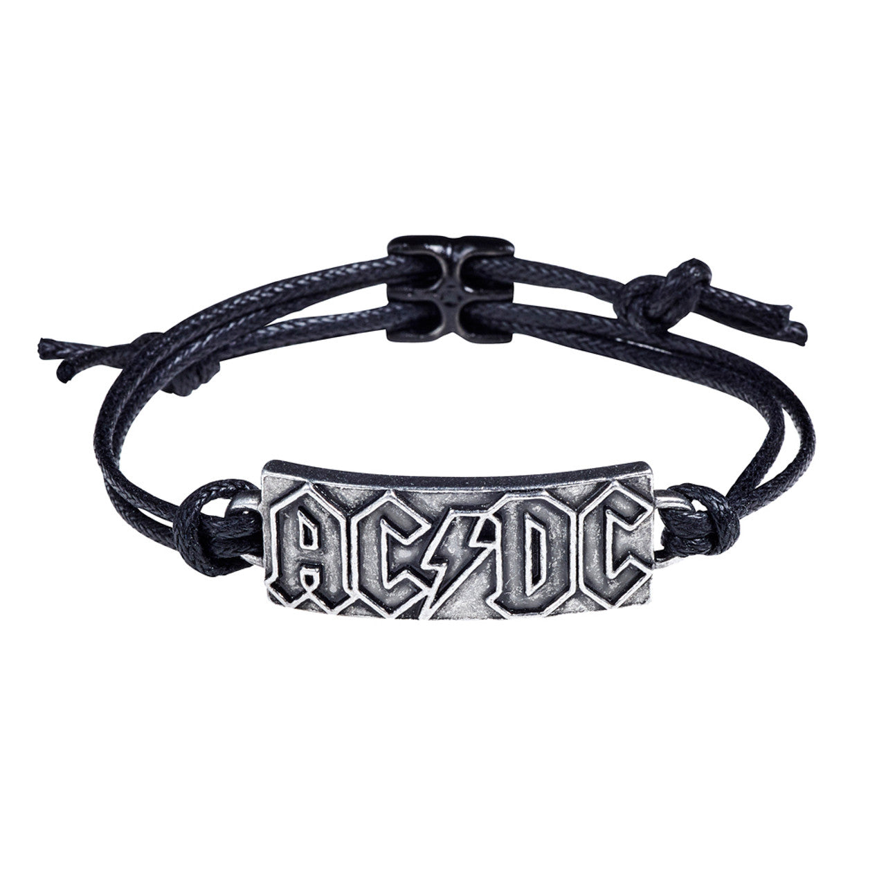 Ac/dc Lightning Logo Cord Bracelet by Alchemy Gothic