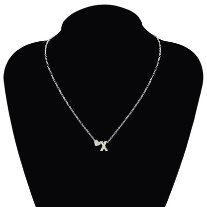 Dainty Heart Initial Necklace