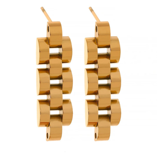 Watch Chain Dangling Earrings