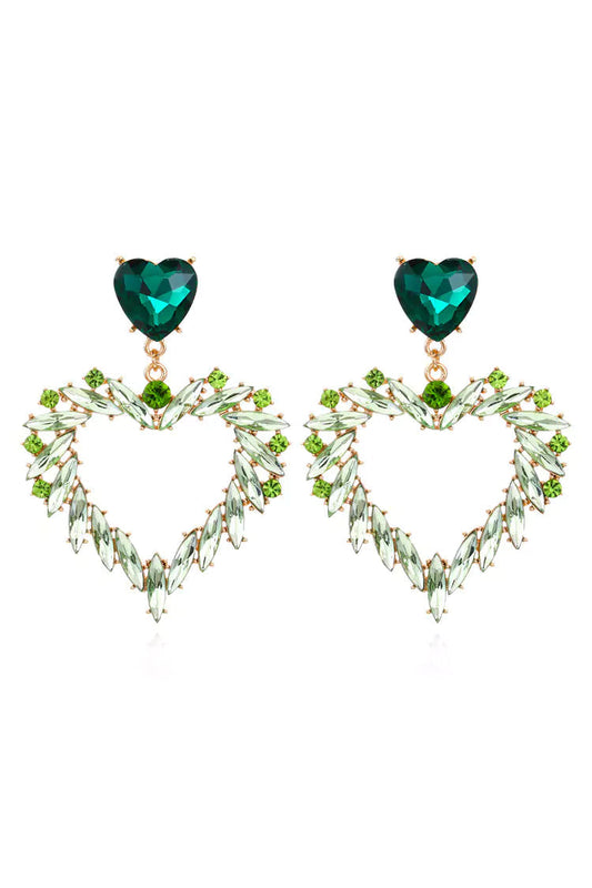 Logan Green Heart Earrings