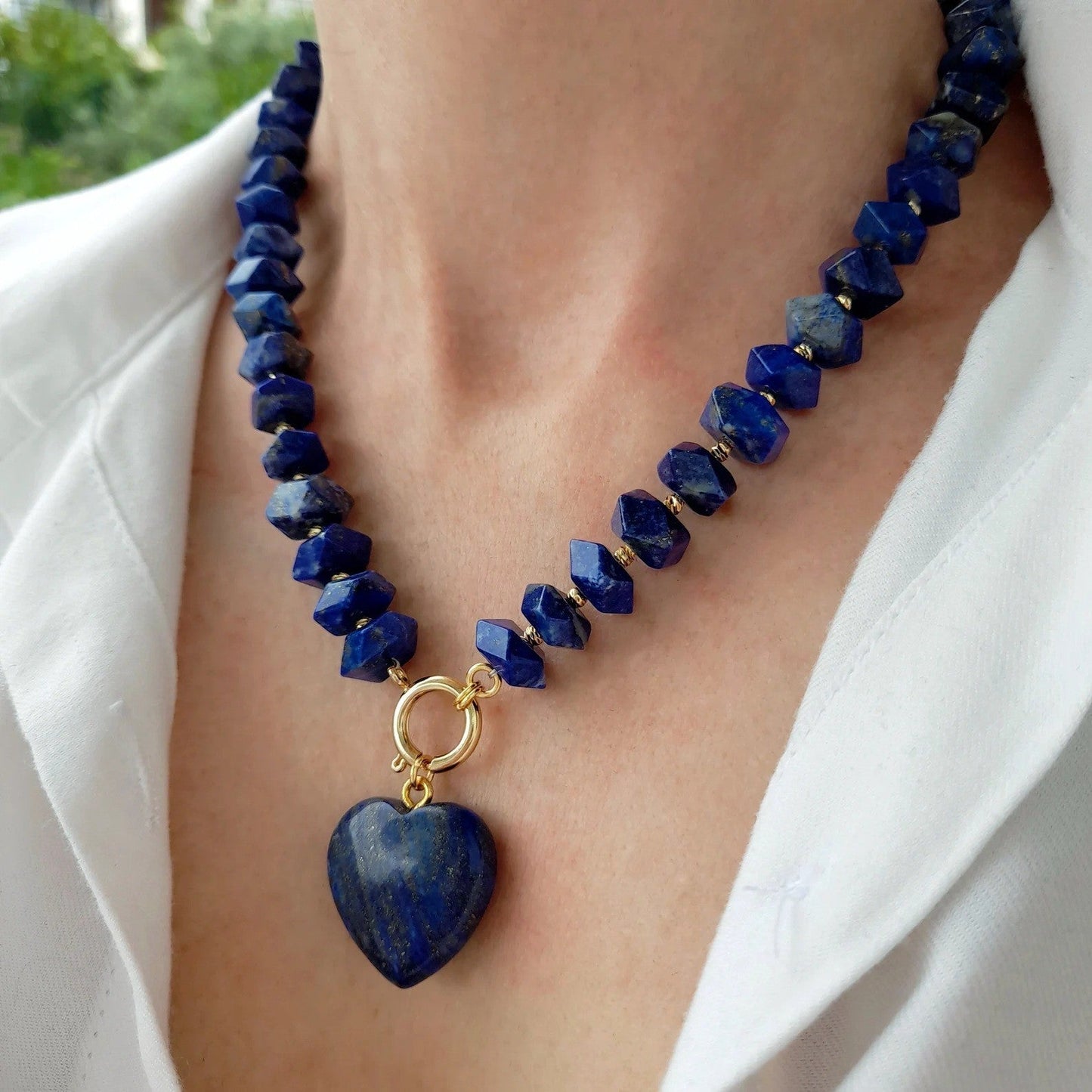 Parisa Lapis Lazuli Heart Necklace