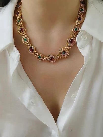Astrid Byzantine-inspired Gemstone Necklace