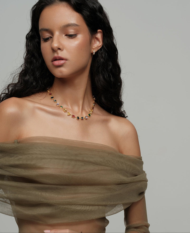 Jiana Multicolor Gemstone Necklace