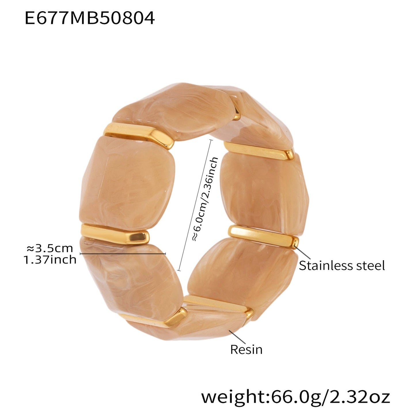 Alianny Irregular Resin Bracelet