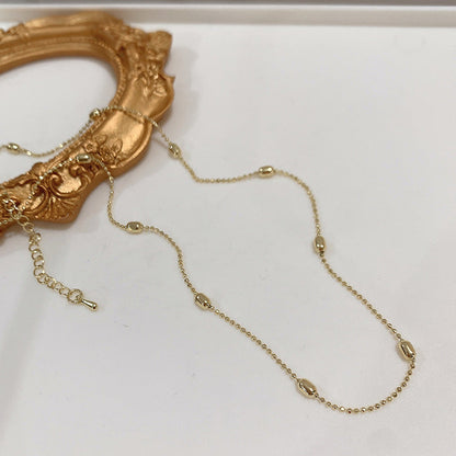 Ashley Olive Bead Chain Necklace