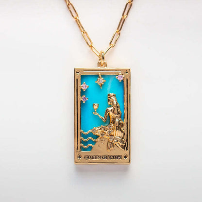 Athena Gilded Tarot Charm Necklace