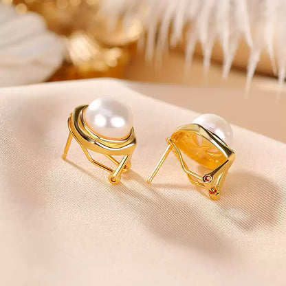 Tessa Pearl Halo Stud Earrings