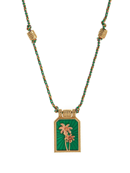 Color Cord Pendant Necklace