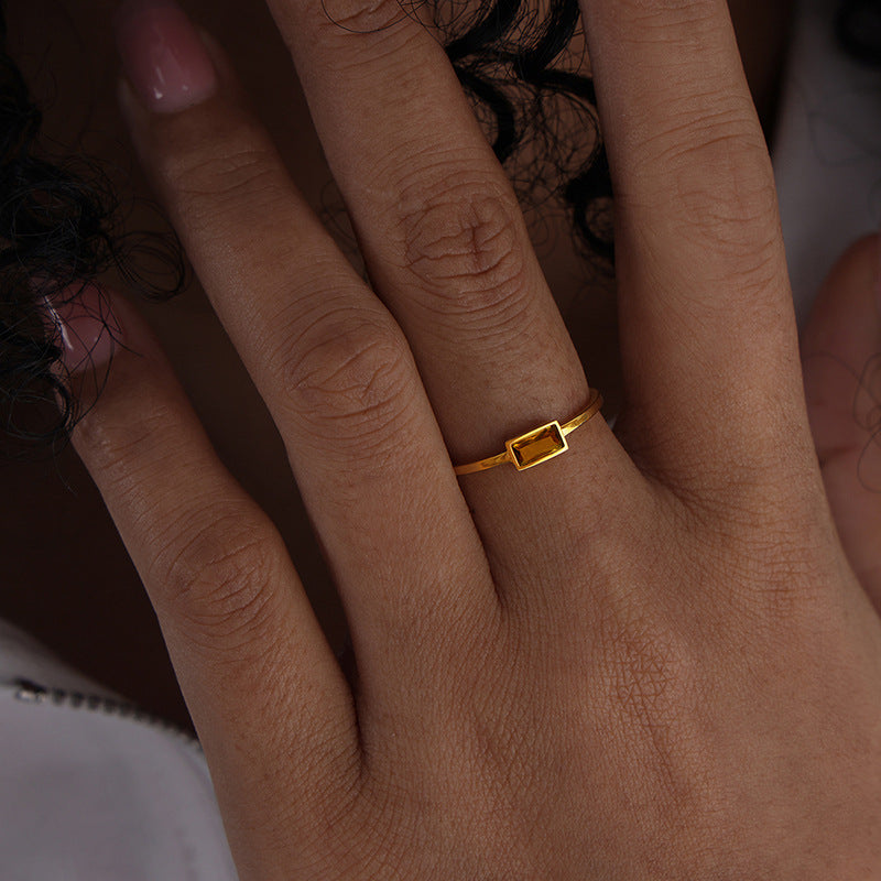Karena Adjustable Gemstone Ring