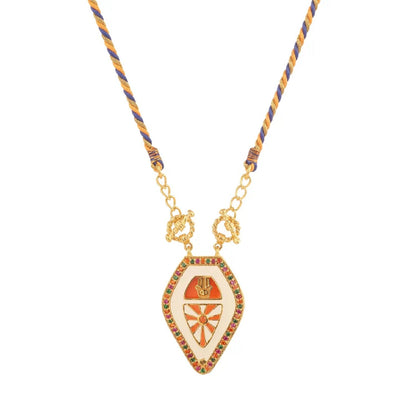 Color Cord Pendant Necklace