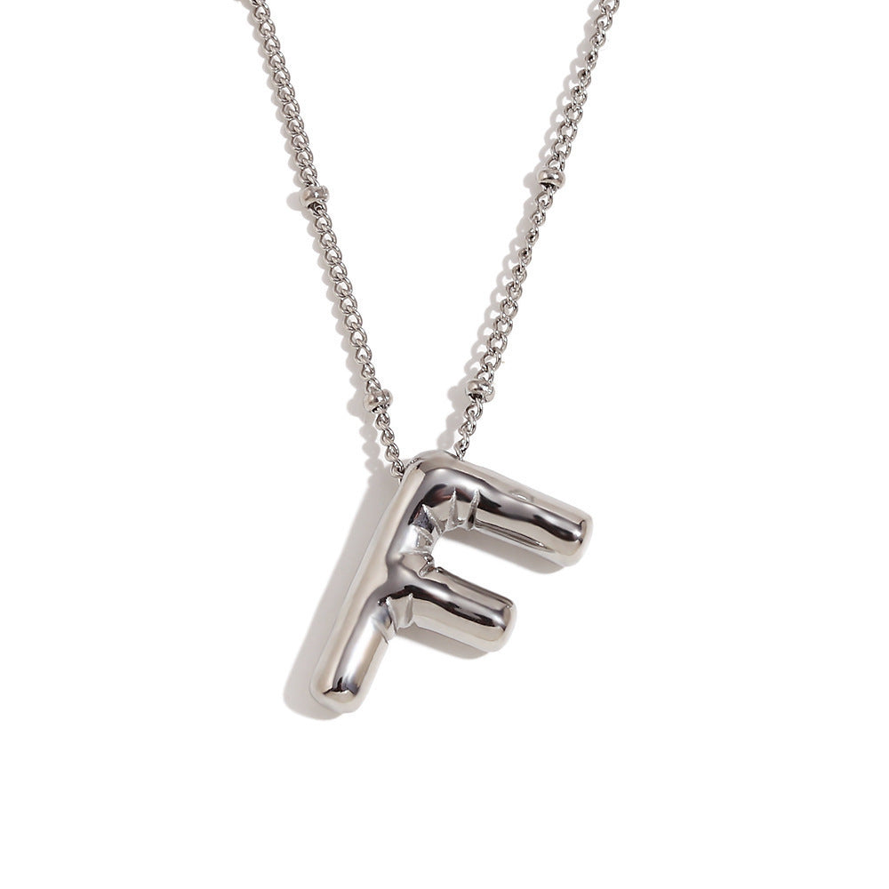 Aiyanah Glossy Bubble Letter Necklace