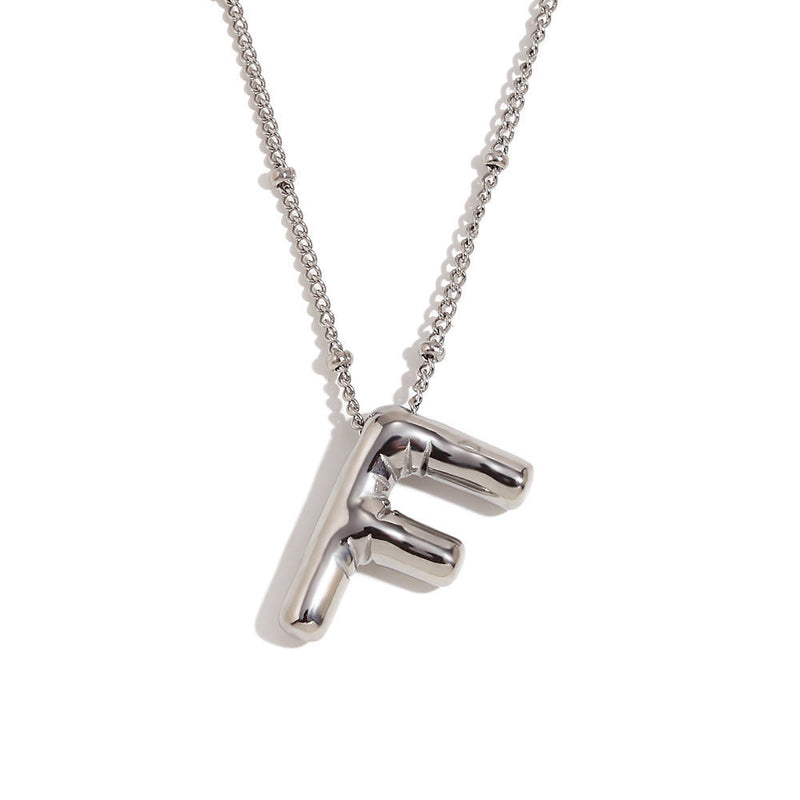 Aiyanah Glossy Bubble Letter Necklace
