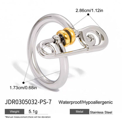 Paperclip Link Gold Ring