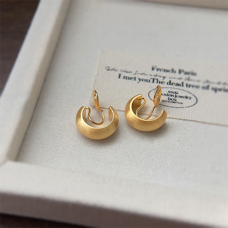 Ebony Frosted Circle Ear Cuffs
