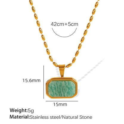 Amalie Amazonite Gold Necklace