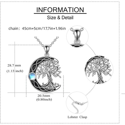 Sacred Moon Tree of Life Necklace