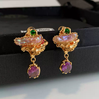 Carys Baroque Pearl Drop Earrings