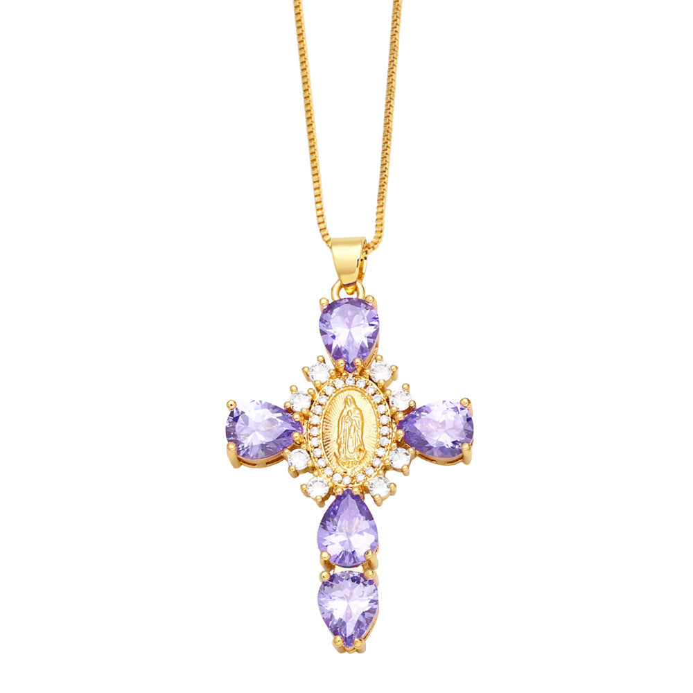 Ianna Madonna Cross Necklace