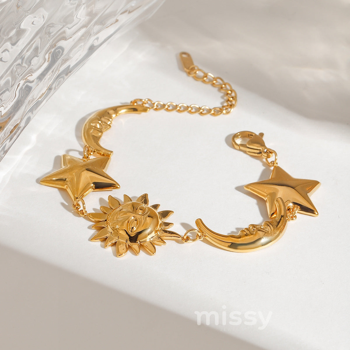 Sun, Moon & Star Charm Bracelet