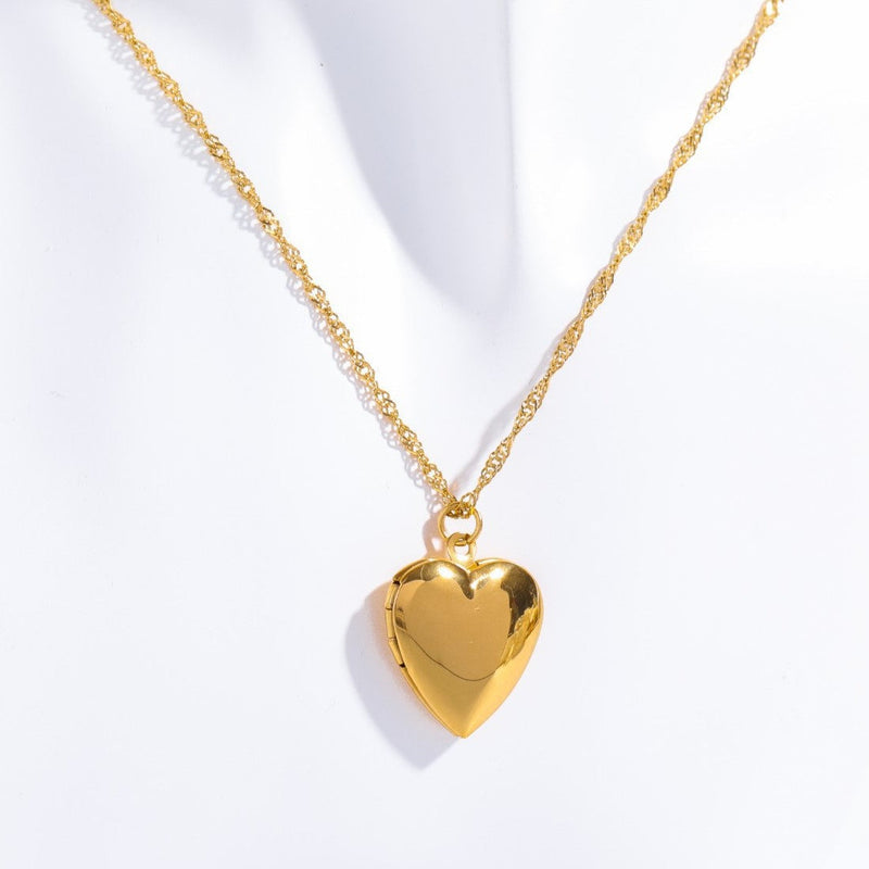 Butterfly Shell Locket Necklace