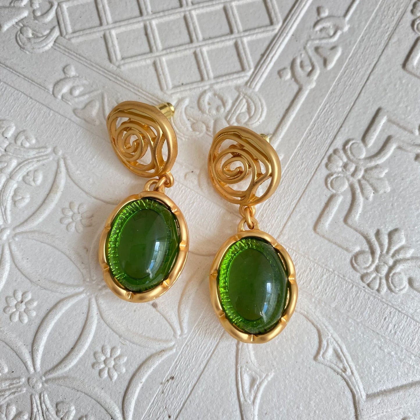 Liana Lace Glass Drop Earrings