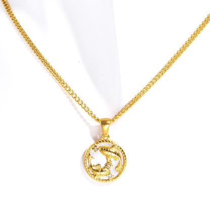 Tamera Zodiac Coin Necklace