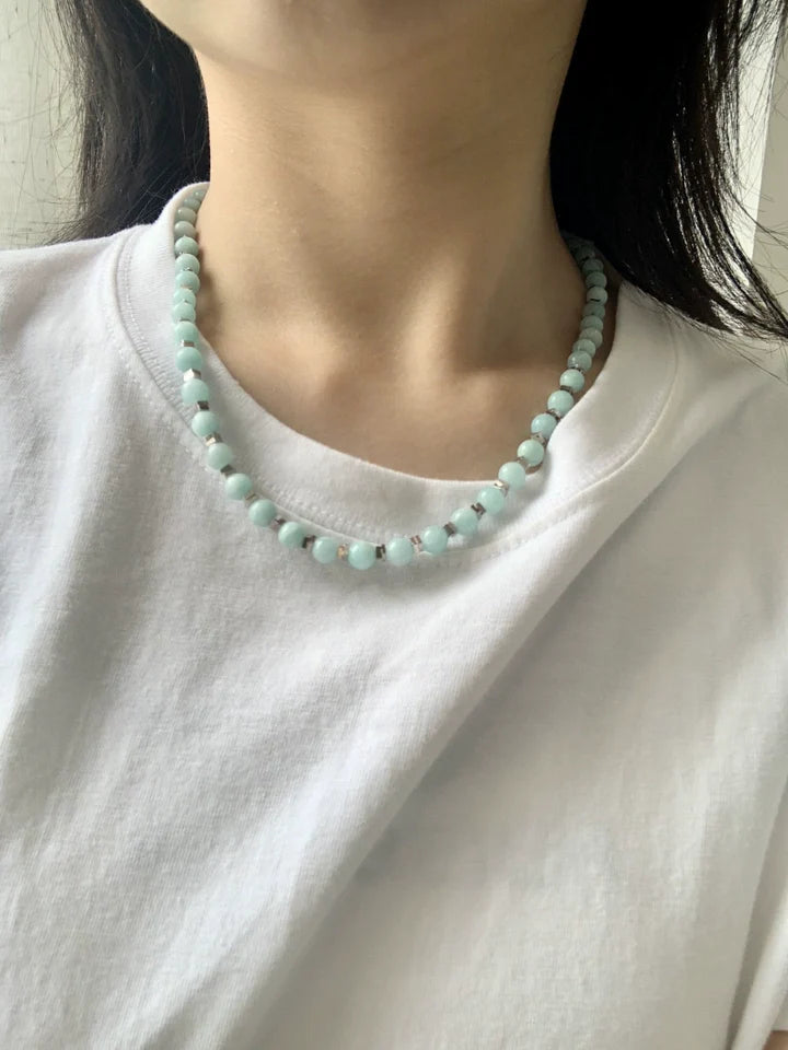 Amazonite Stone Beaded Necklace