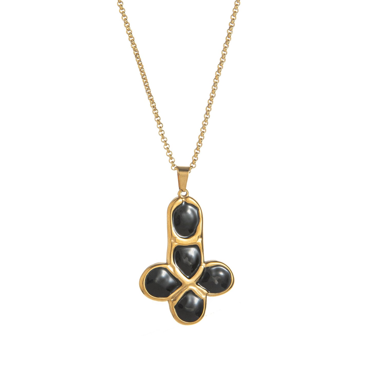 Joi Colorful Enamel Cross Necklace