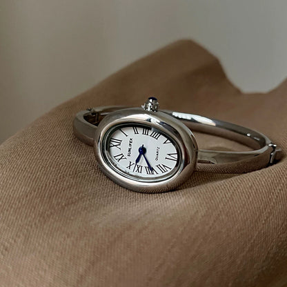 Oval Gold Bracelet Watch