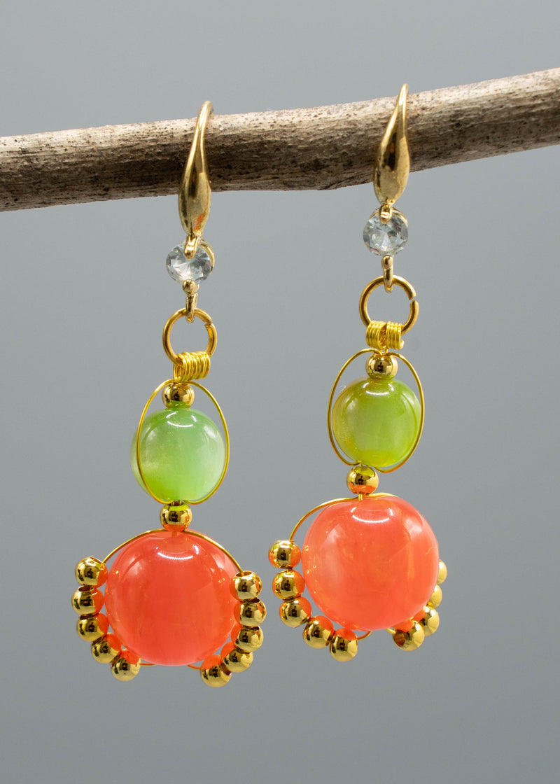 Original Design Gourd Shaped Fine Acrylic Drop Earrings