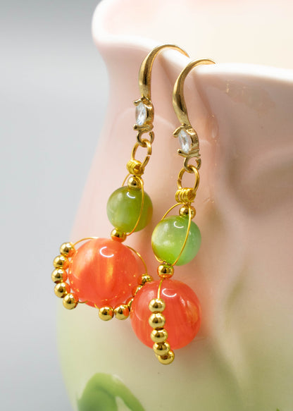 Original Design Gourd Shaped Fine Acrylic Drop Earrings