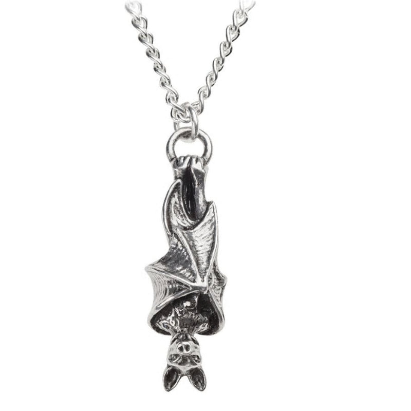 Awaiting the Eventide Bat Pendant Necklace by Alchemy Gothic