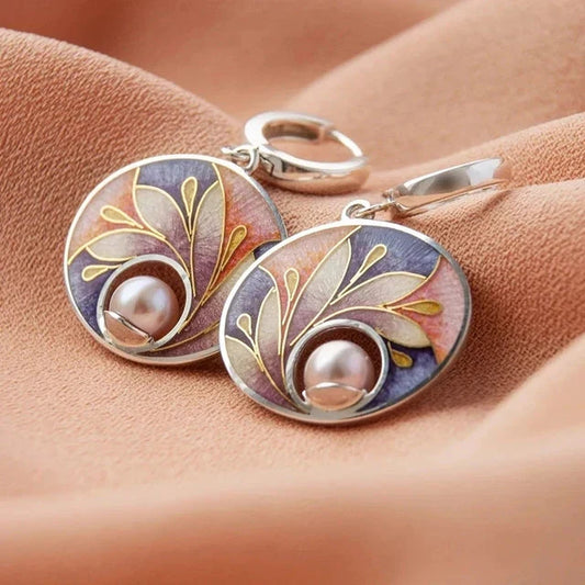 Acrylic Earrings With Pearls
