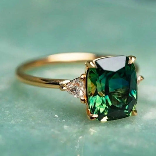 Square Emerald Ring